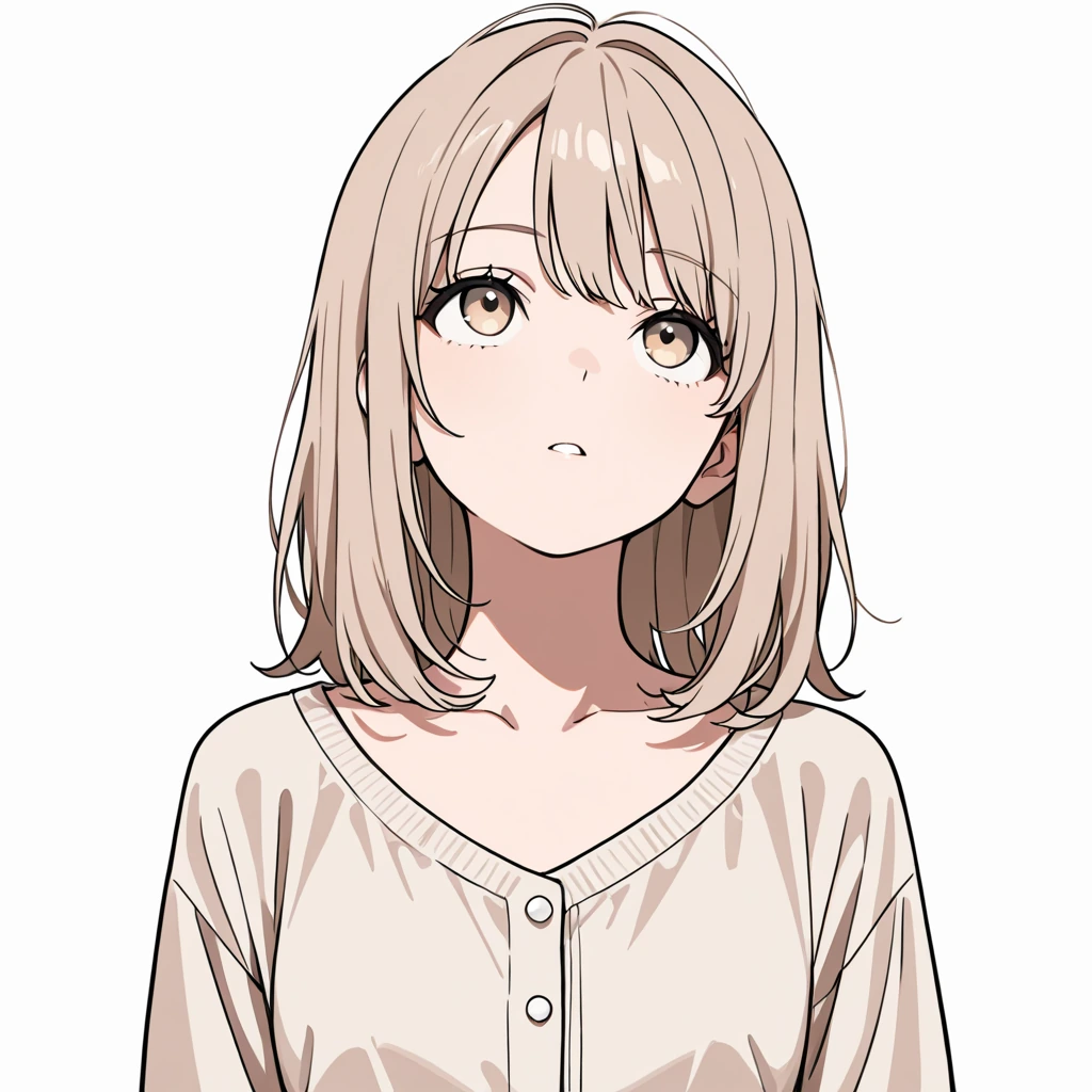 上を見るの女性サンプル