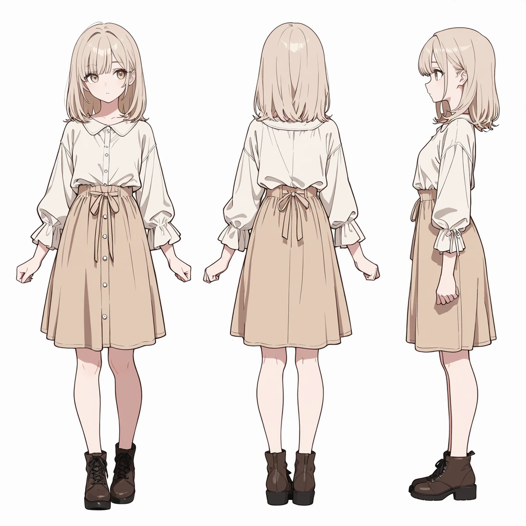 三面図の女性サンプル