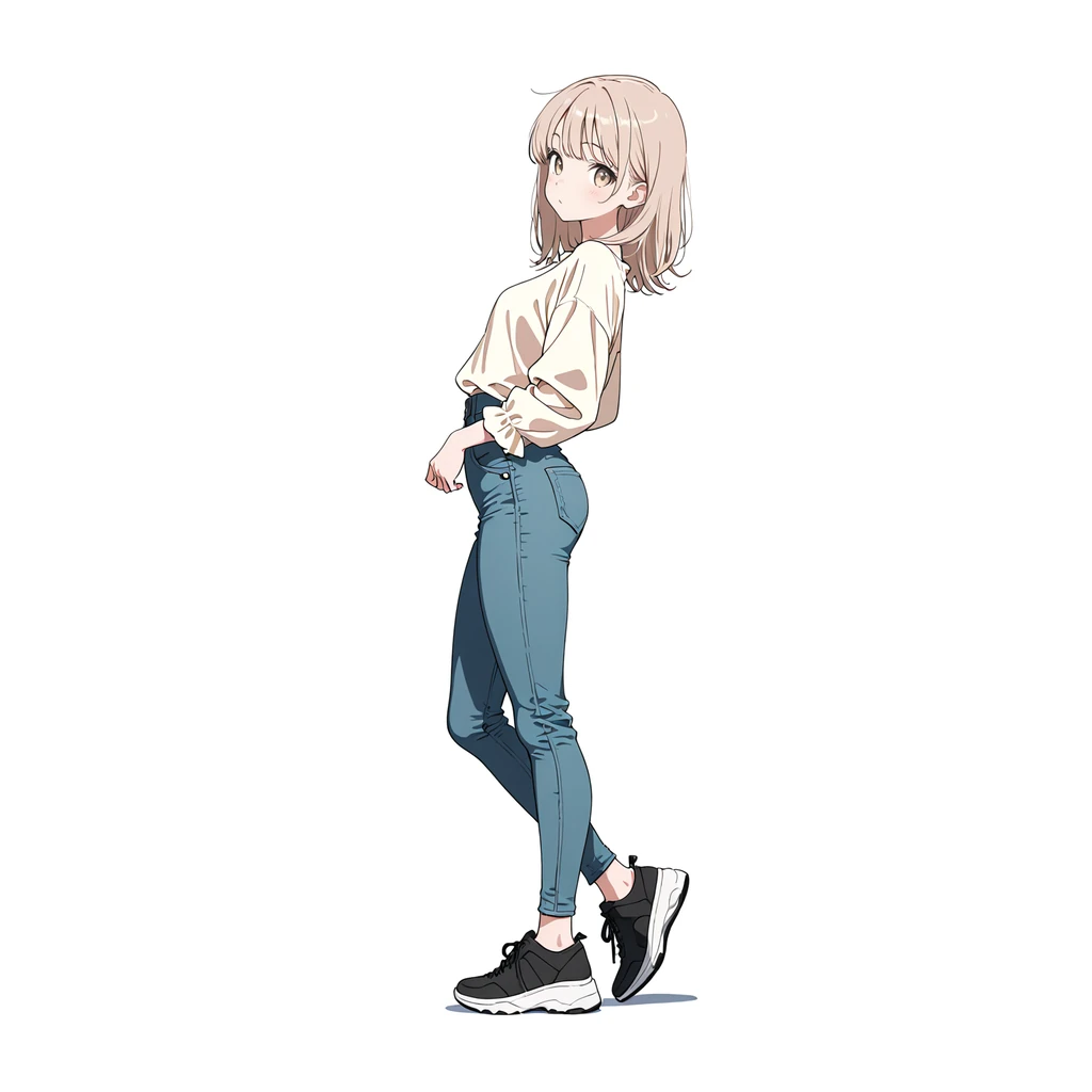 背中を反らすの女性サンプル