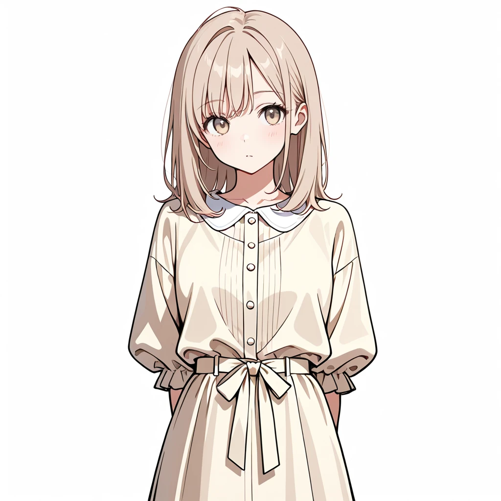 両腕を背中側への女性サンプル
