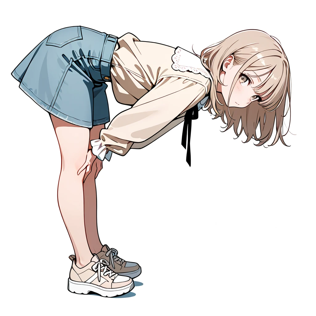 体を曲げるの女性サンプル
