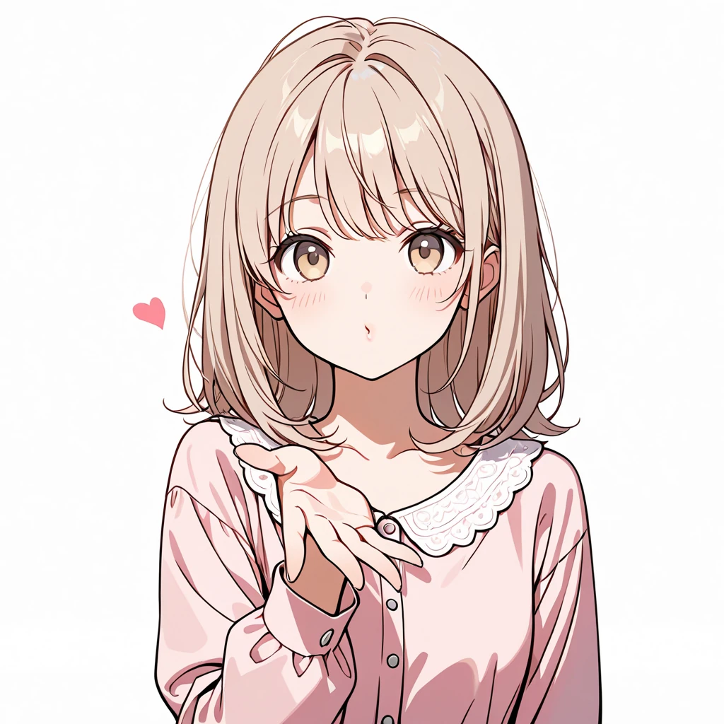 投げキッスの女性サンプル