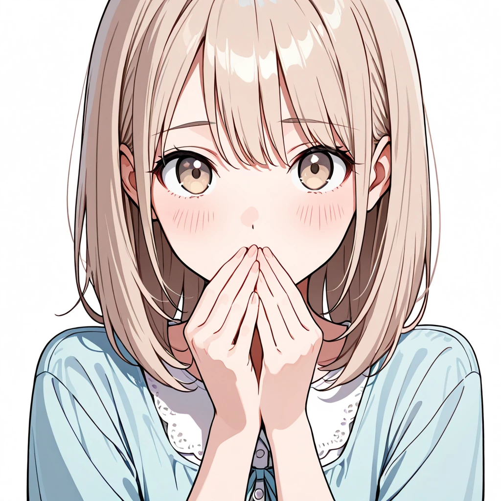 口を覆うの女性サンプル