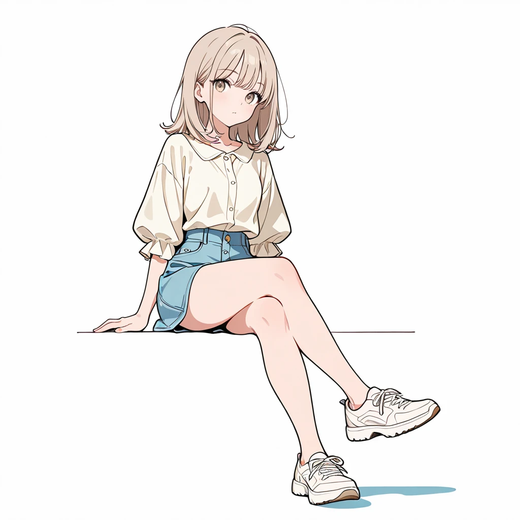 脚を組むの女性サンプル