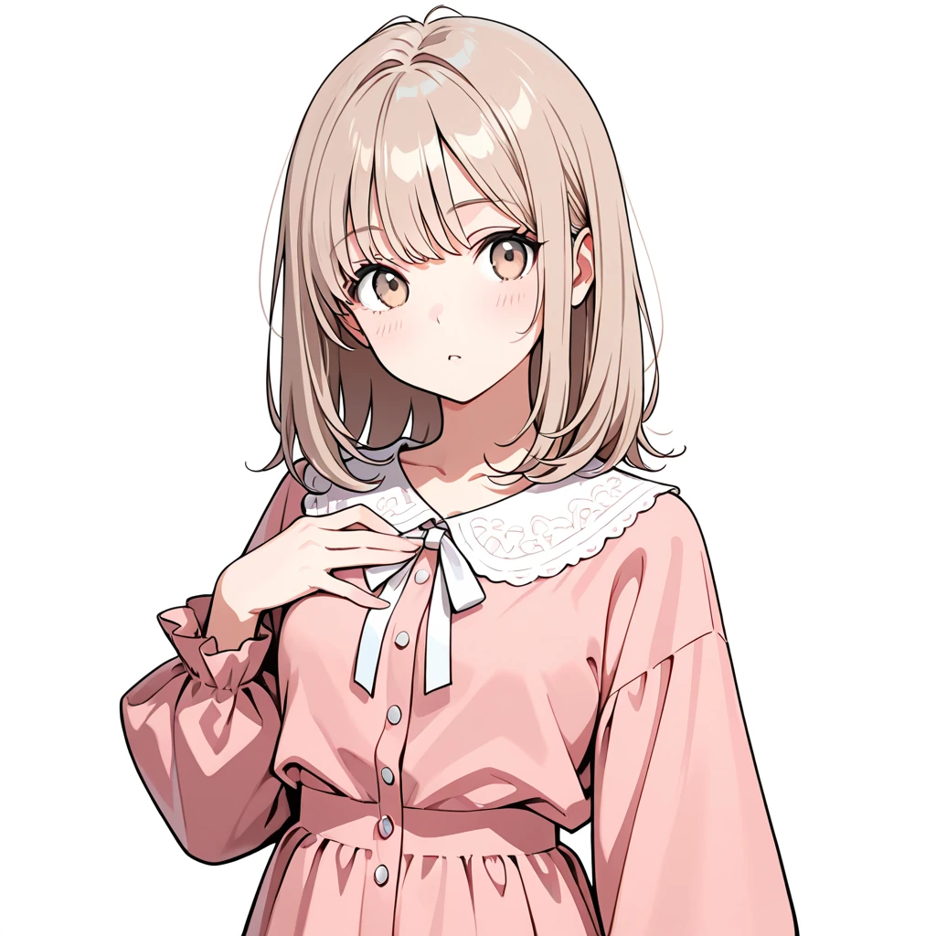 胸元に片手の女性サンプル