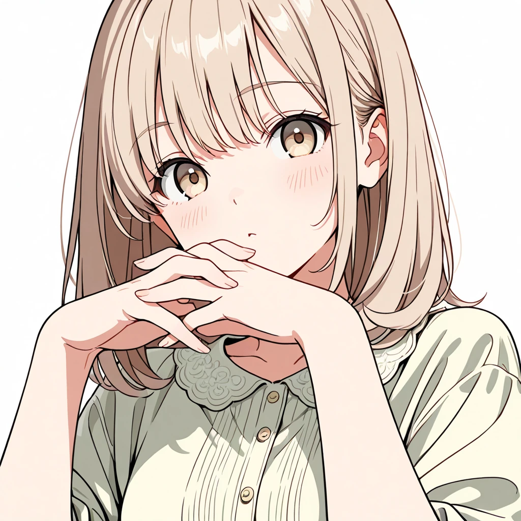 指を絡めるの女性サンプル