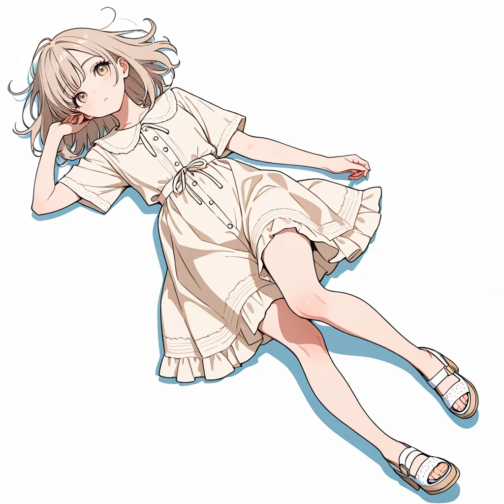 仰向けの女性サンプル