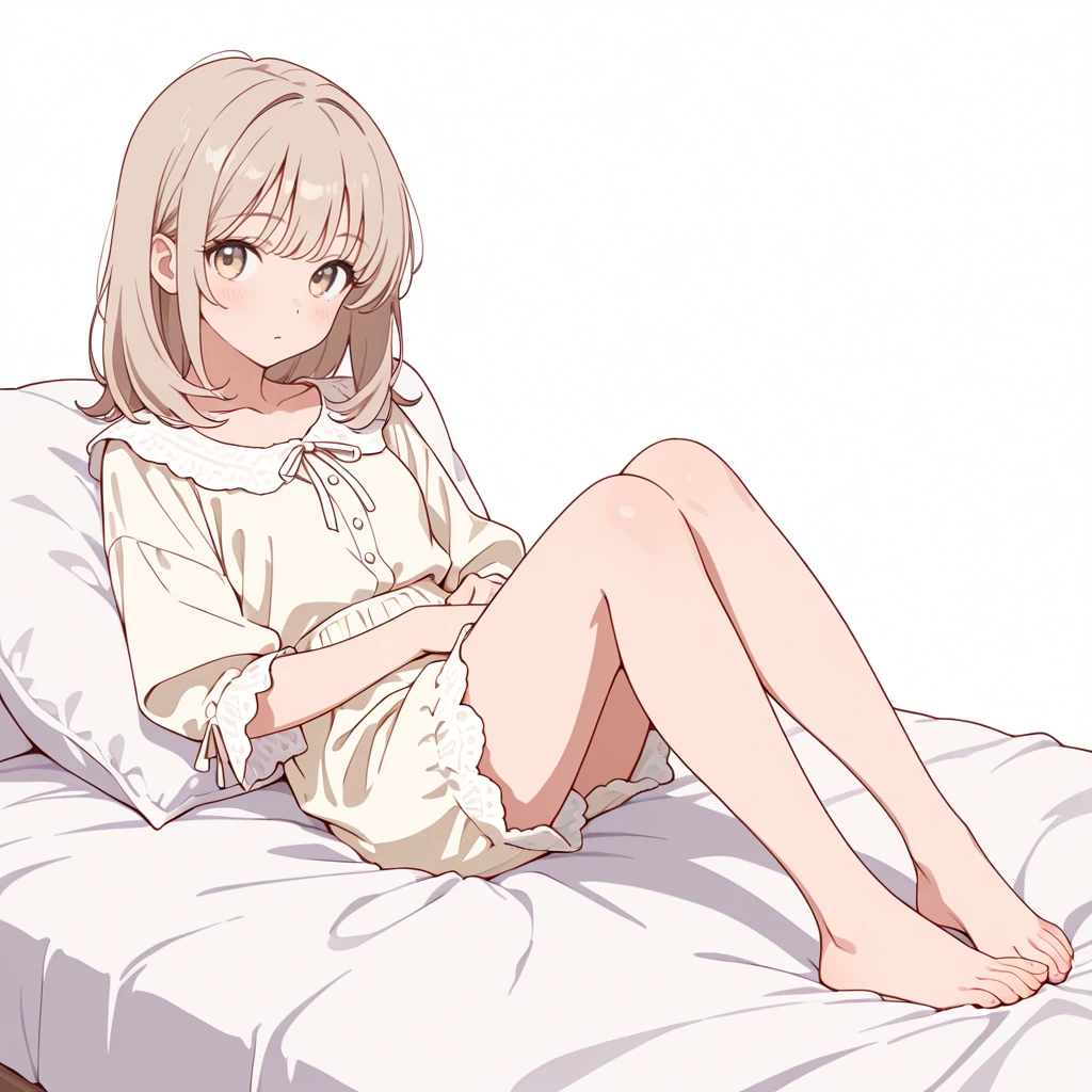 ベッド上の女性サンプル