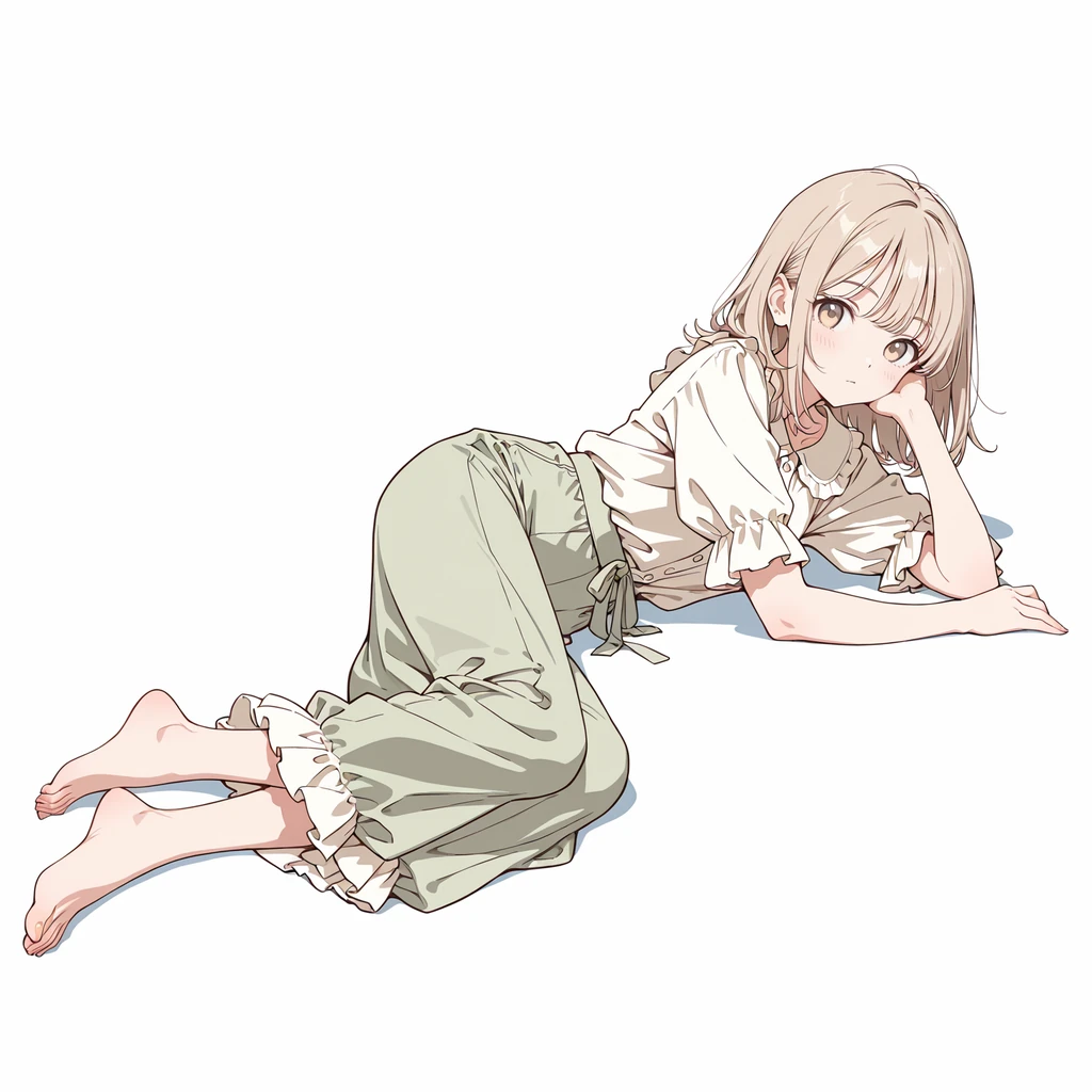 横向きの女性サンプル