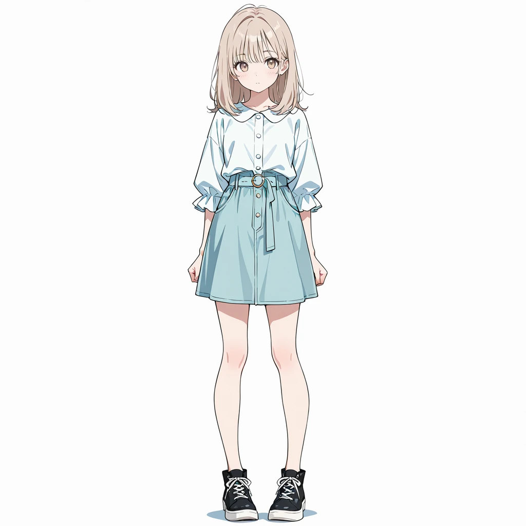 内股の女性サンプル