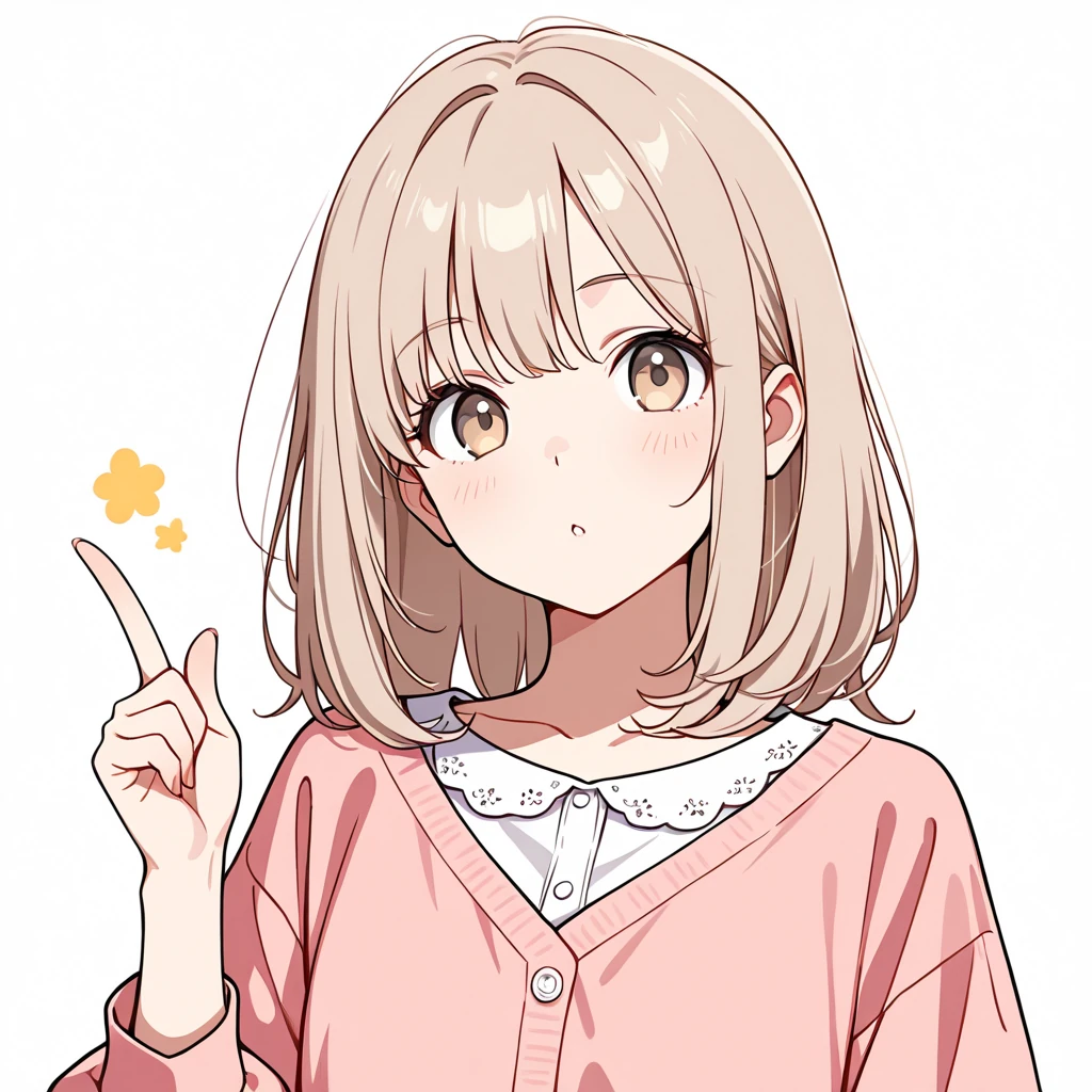 上を指すの女性サンプル
