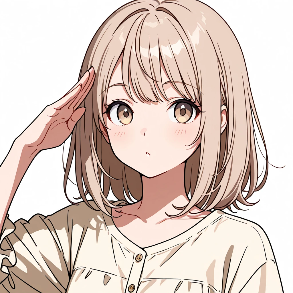 敬礼の女性サンプル