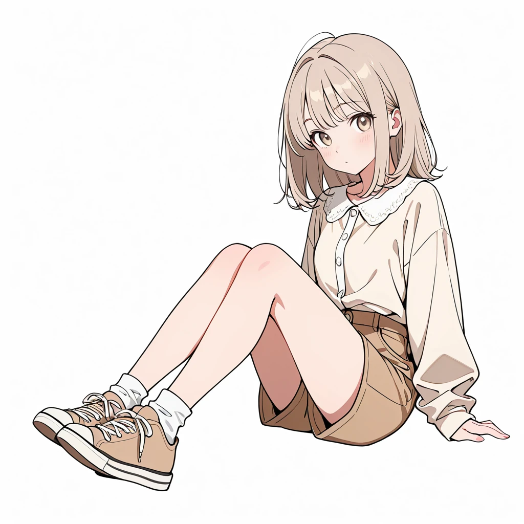 座るの女性サンプル