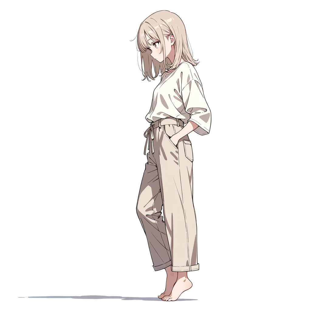 つま先立ちの女性サンプル