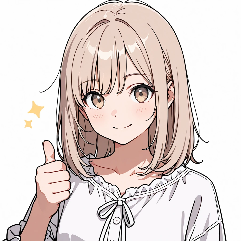 サムズアップの女性サンプル