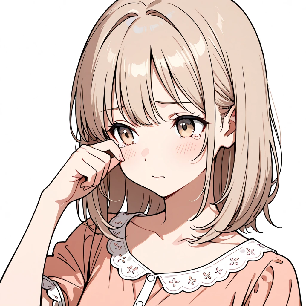 涙を拭うの女性サンプル